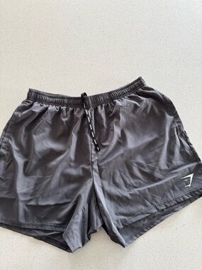 Gymshark Gray Athletic Shorts with Logo